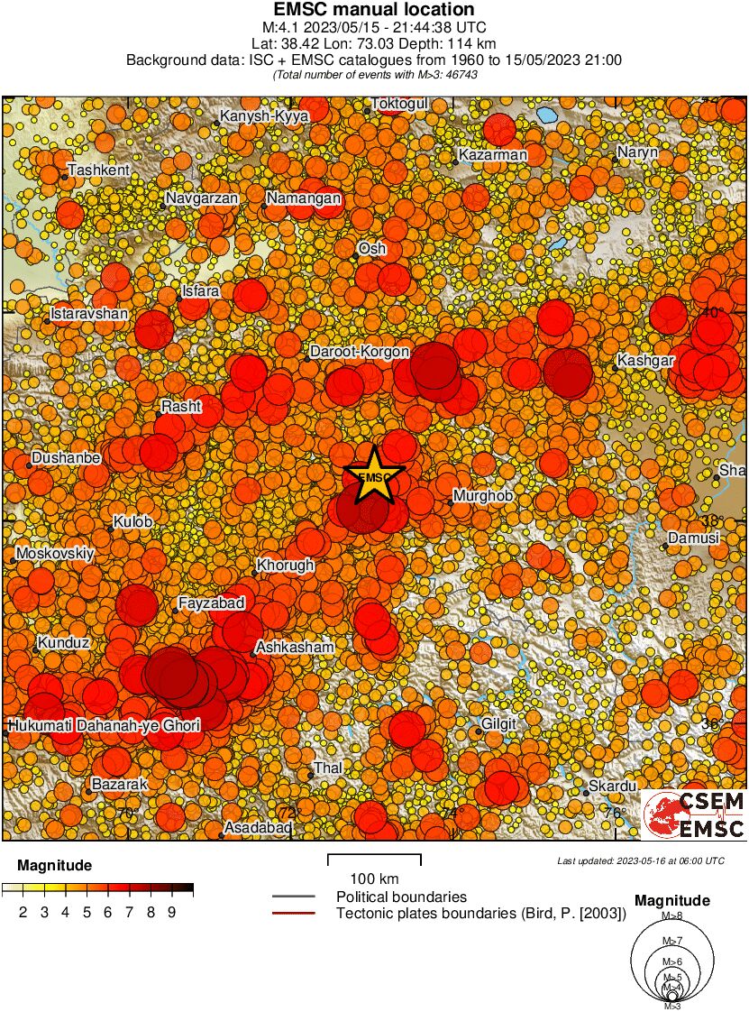 regional magnitude historical seismicity