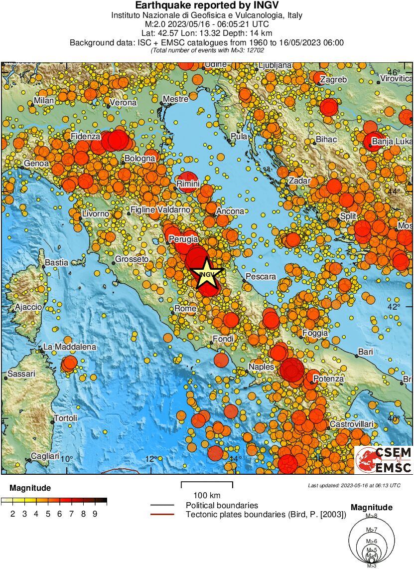 regional magnitude historical seismicity