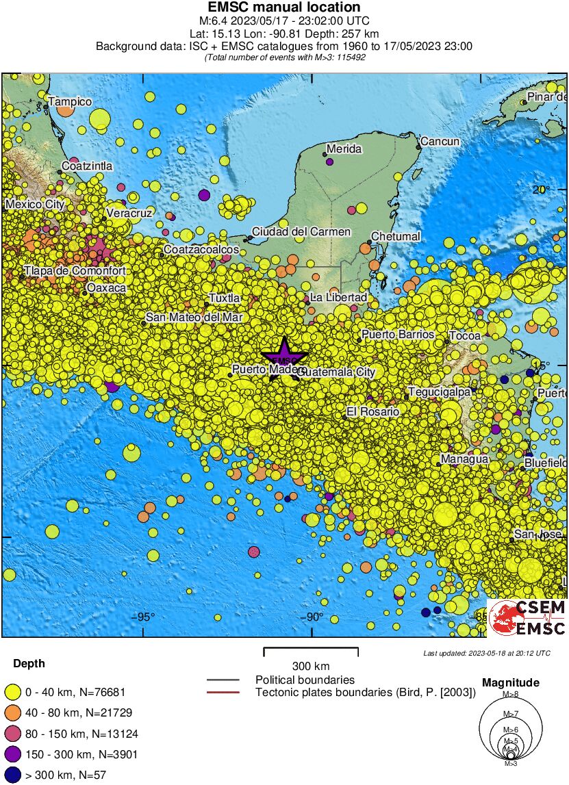 wide historical seismicity