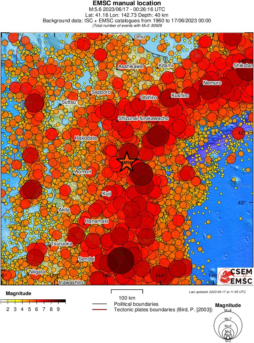 regional magnitude historical seismicity