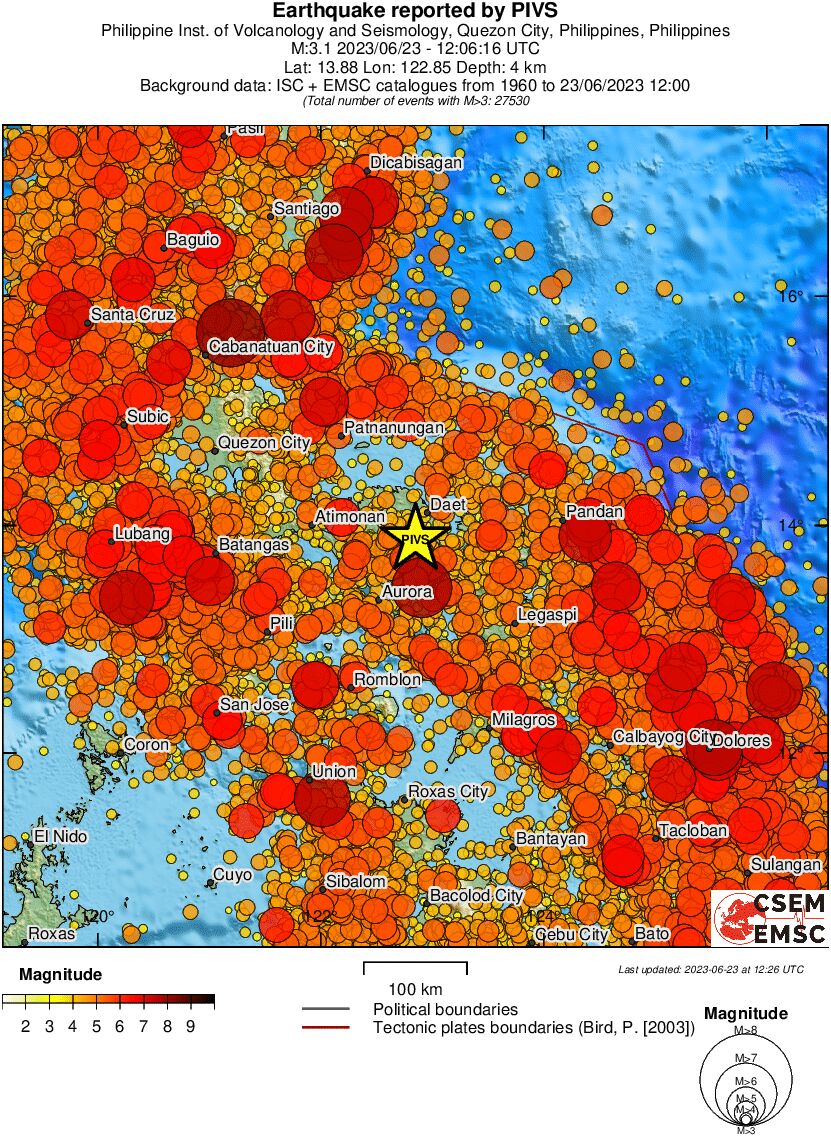regional magnitude historical seismicity