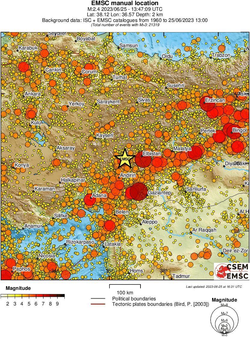 regional magnitude historical seismicity