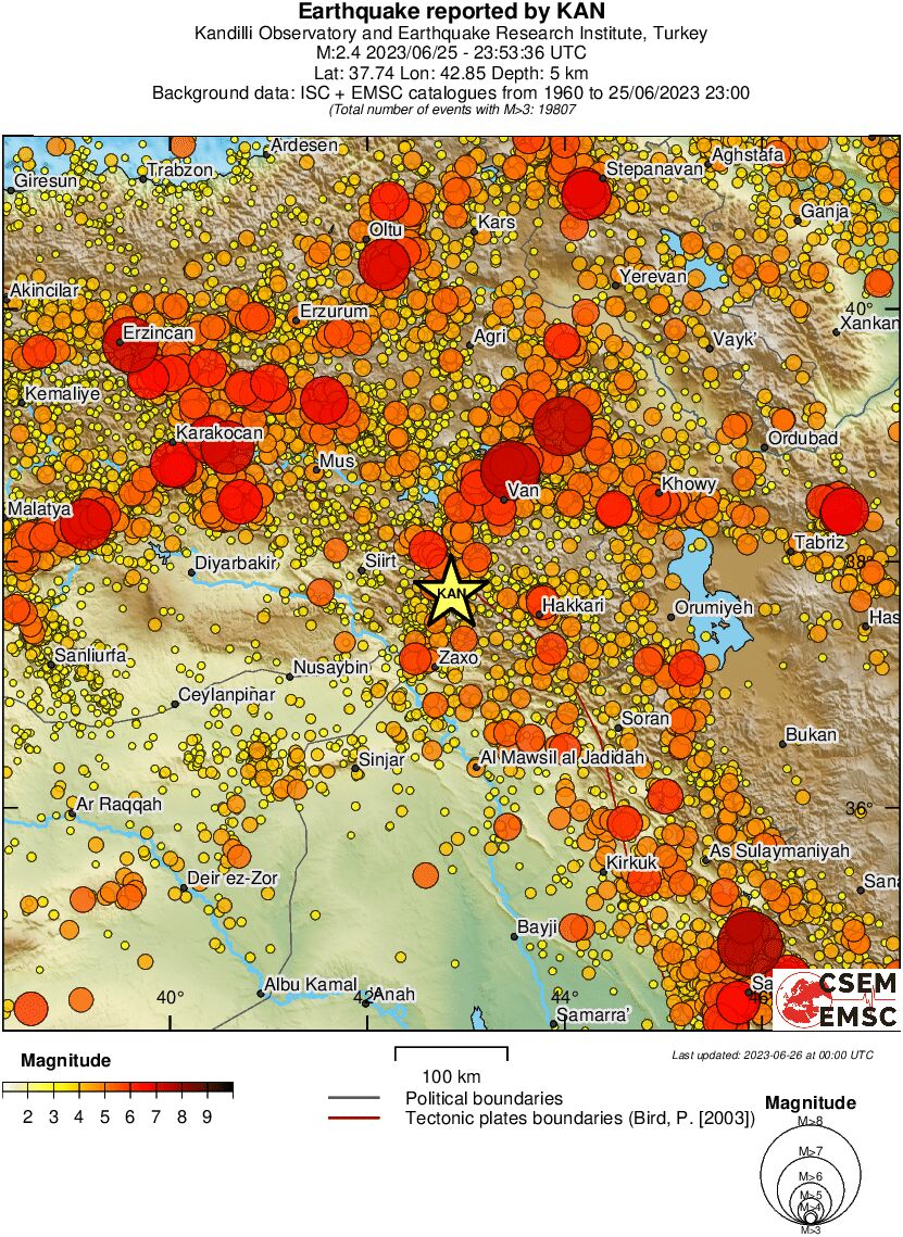regional magnitude historical seismicity
