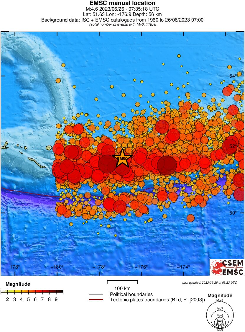 regional magnitude historical seismicity