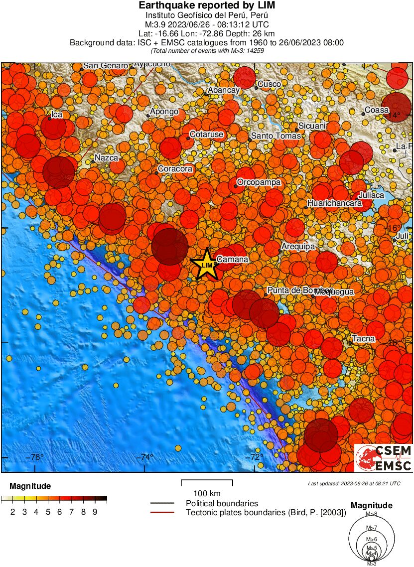 regional magnitude historical seismicity