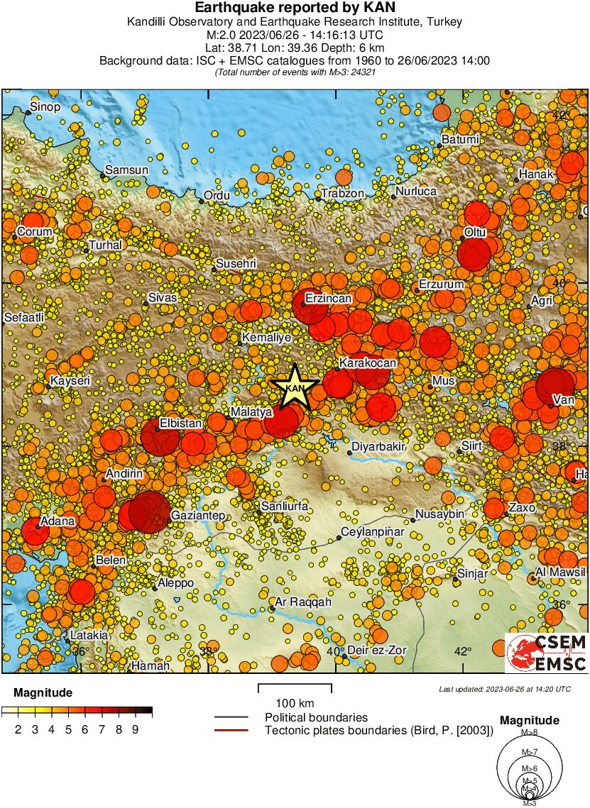 regional magnitude historical seismicity