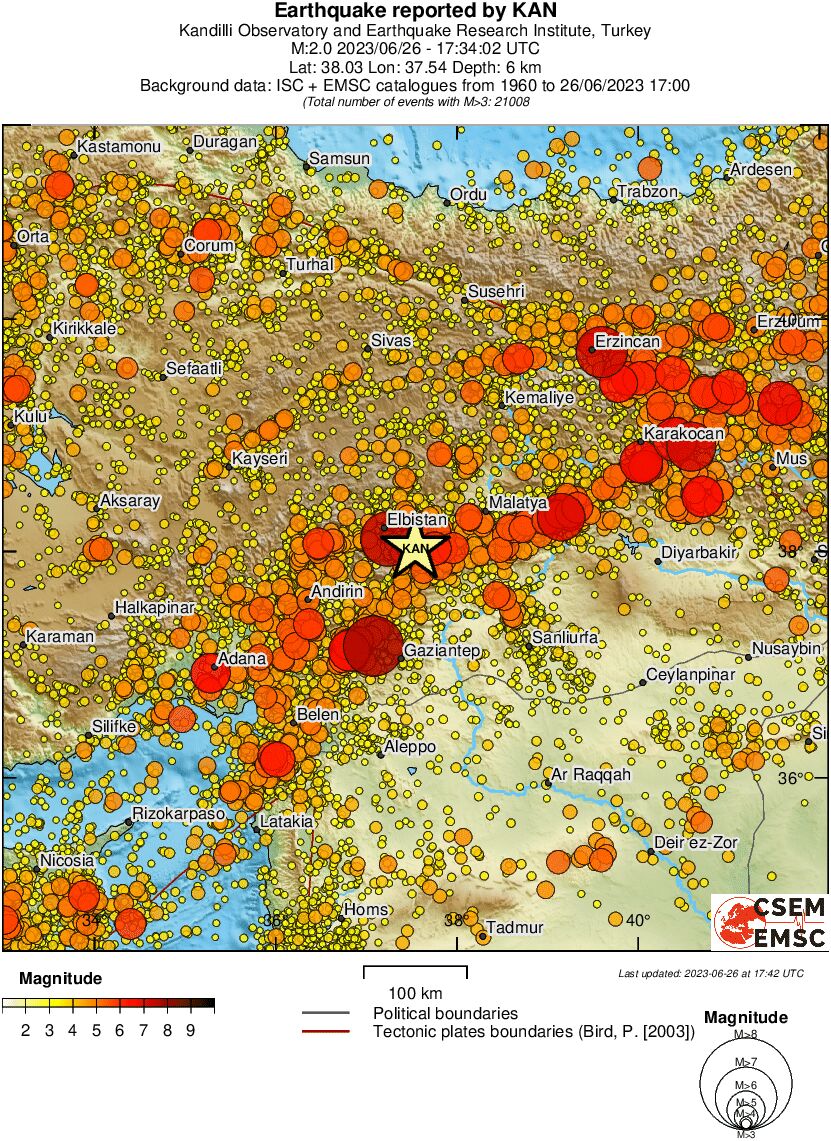 regional magnitude historical seismicity