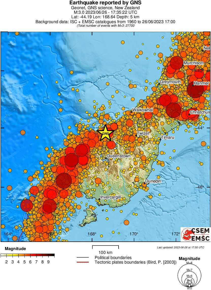regional magnitude historical seismicity