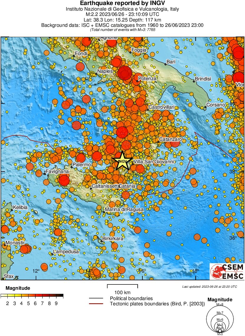 regional magnitude historical seismicity