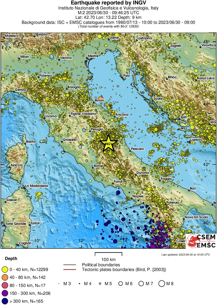 regional historical seismicity