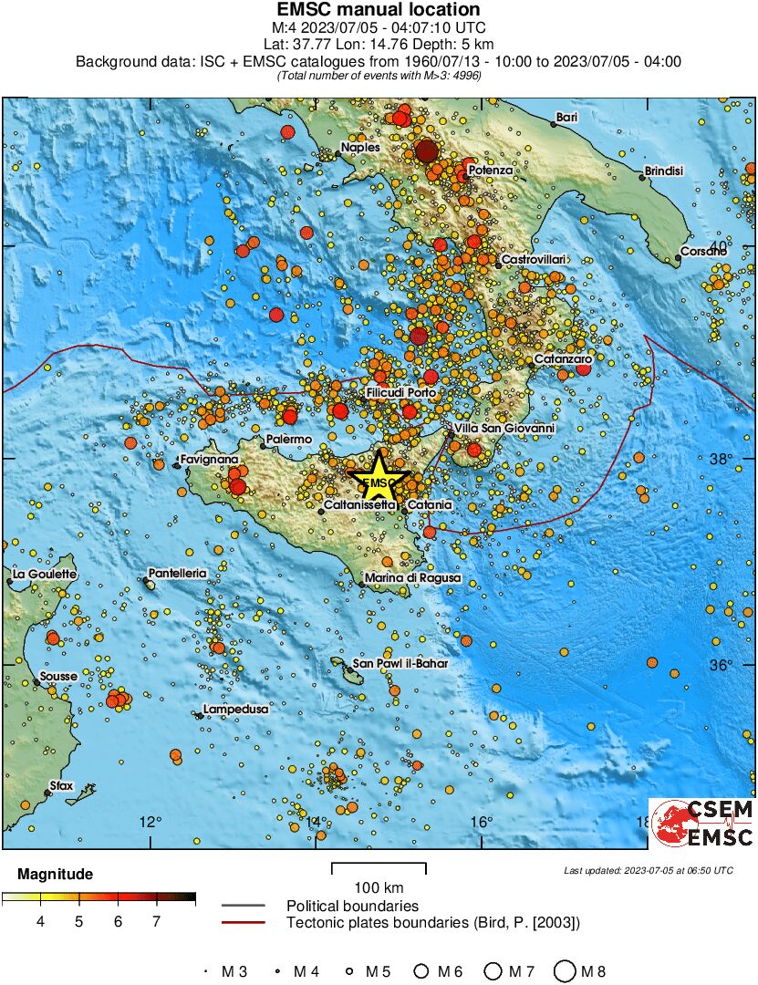 regional magnitude historical seismicity