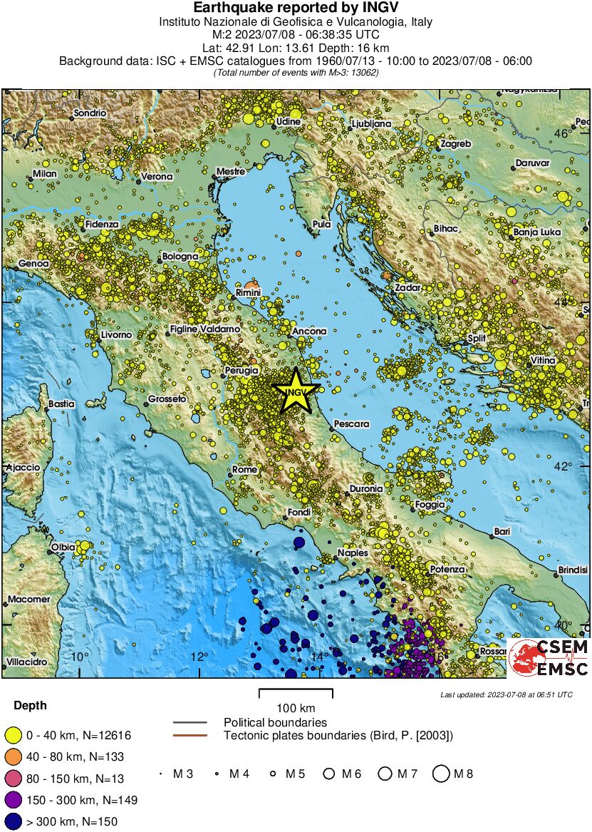 regional historical seismicity