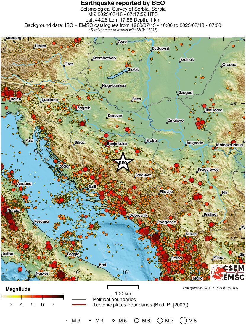 regional magnitude historical seismicity