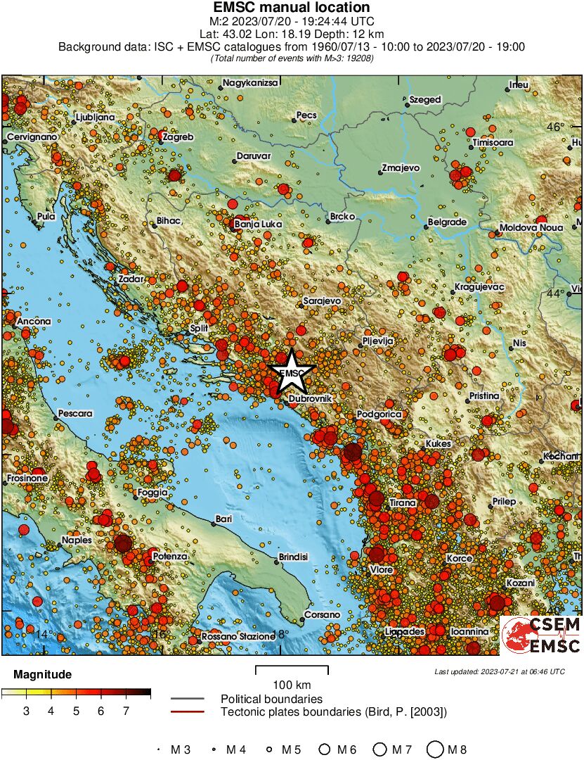 regional magnitude historical seismicity