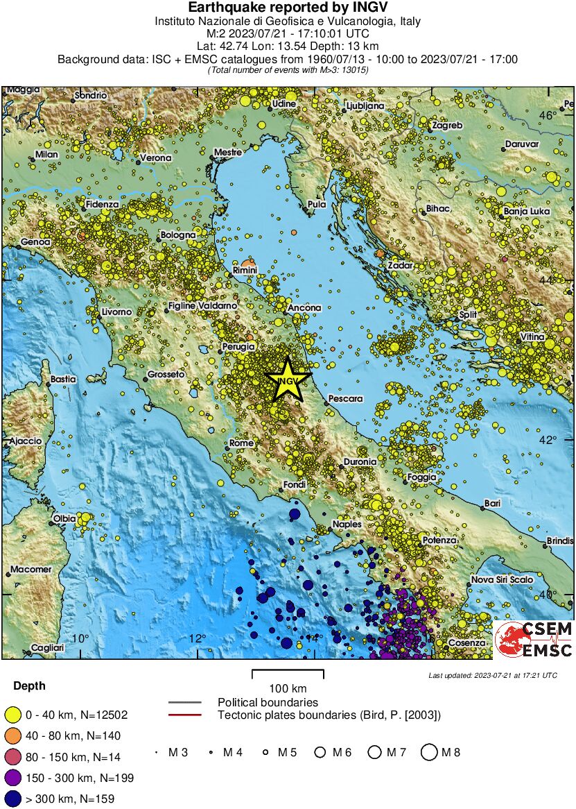 regional historical seismicity