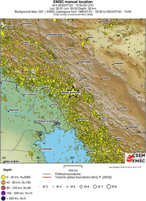 regional historical seismicity