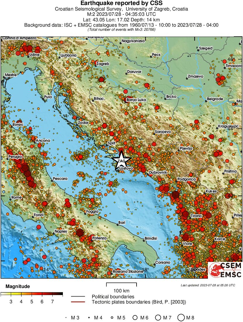 regional magnitude historical seismicity