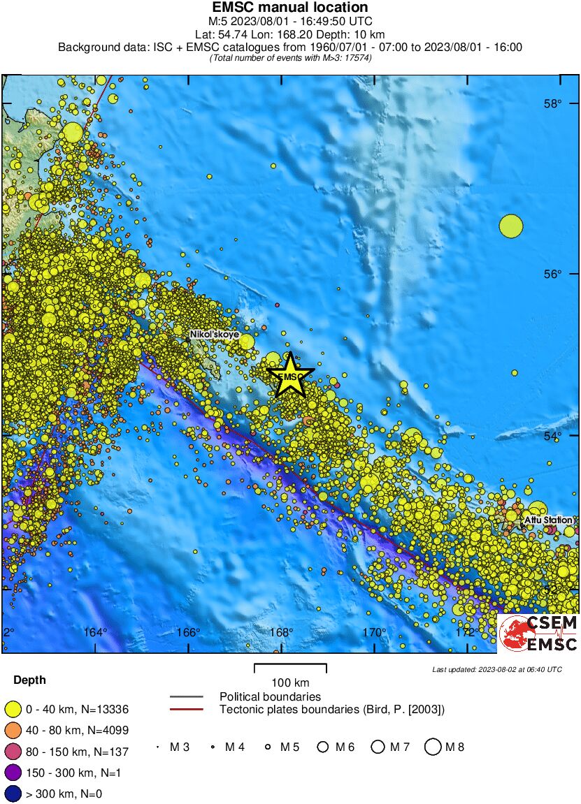 regional historical seismicity