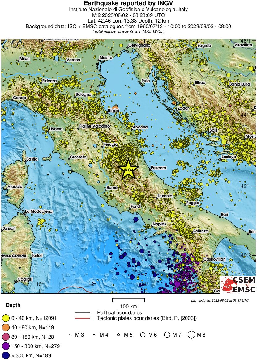 regional historical seismicity