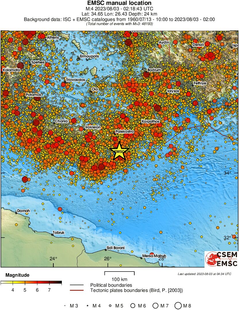 regional magnitude historical seismicity
