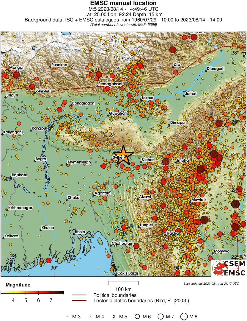 regional magnitude historical seismicity