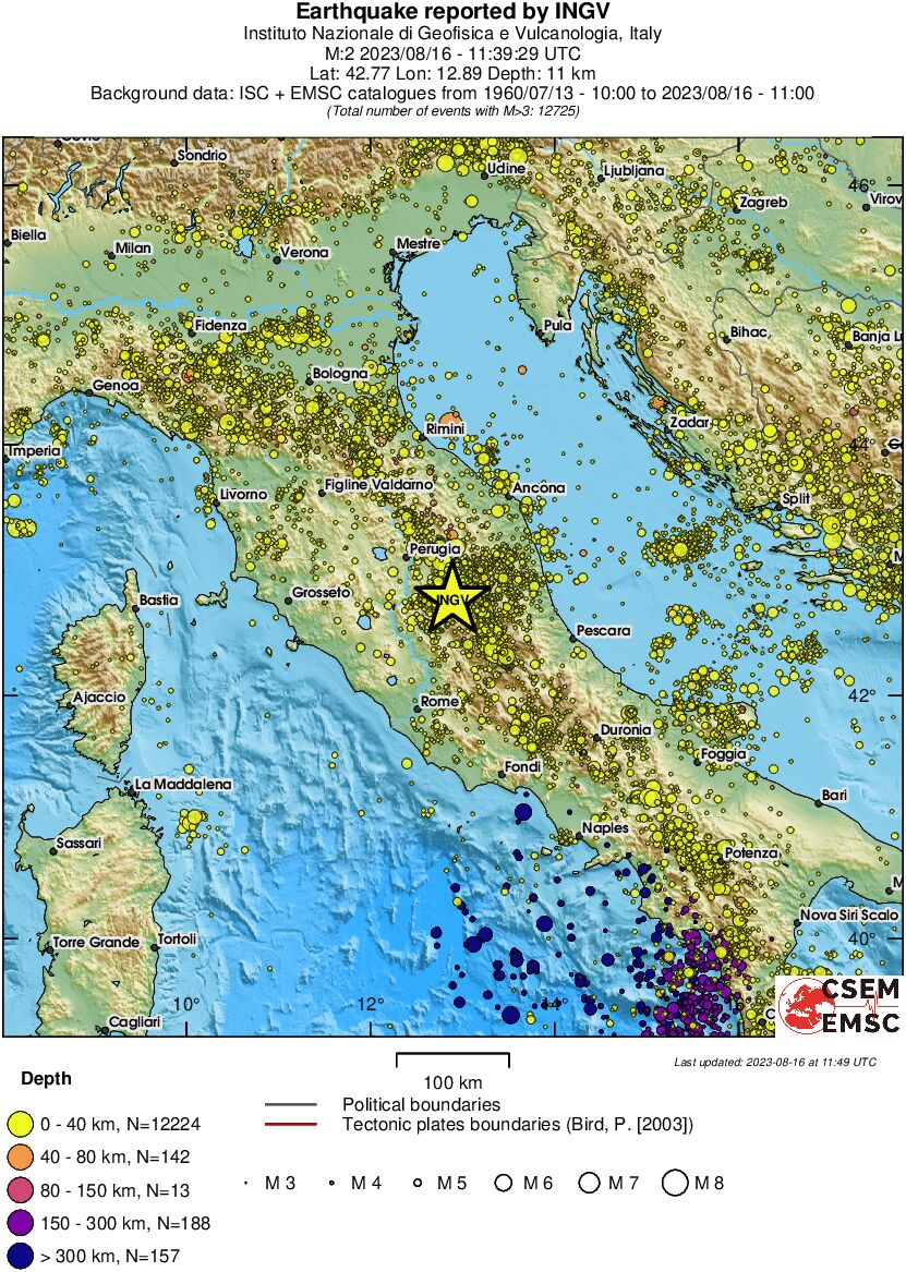 regional historical seismicity
