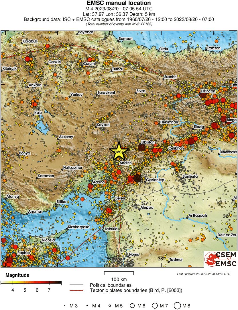 regional magnitude historical seismicity