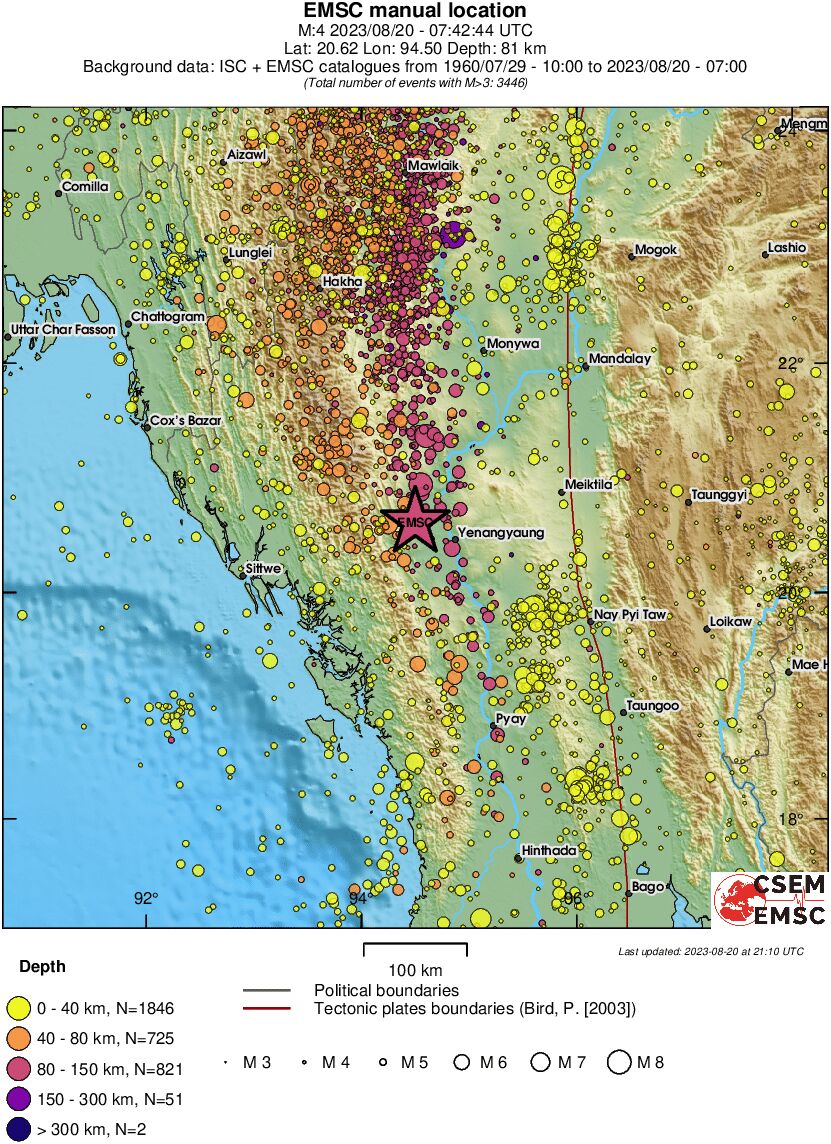 regional historical seismicity