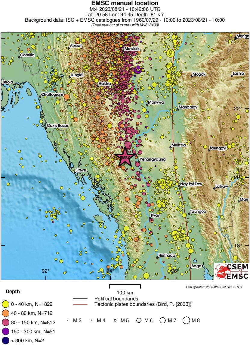 regional historical seismicity