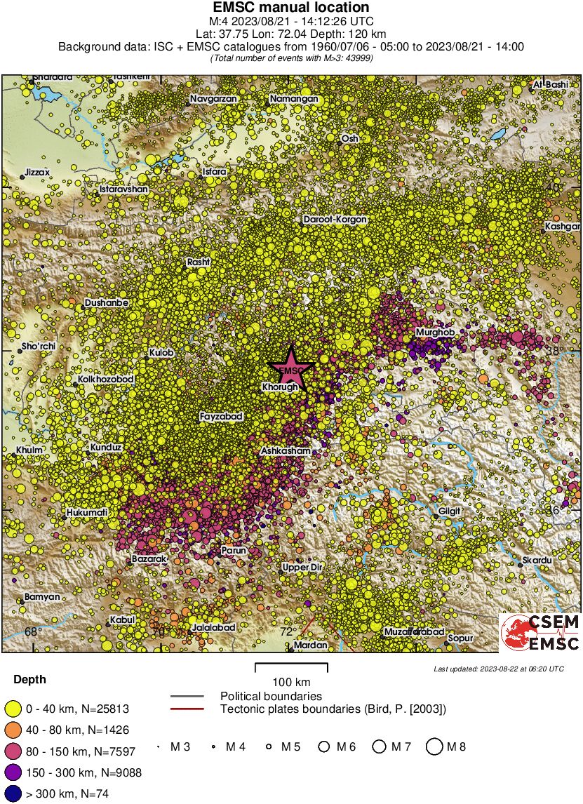 regional historical seismicity