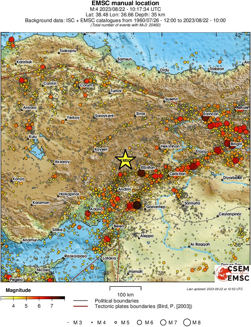 regional magnitude historical seismicity