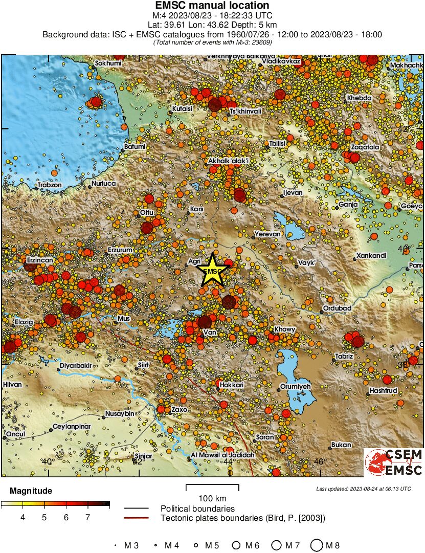 regional magnitude historical seismicity