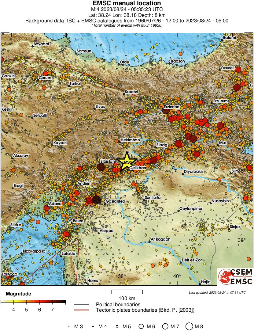 regional magnitude historical seismicity
