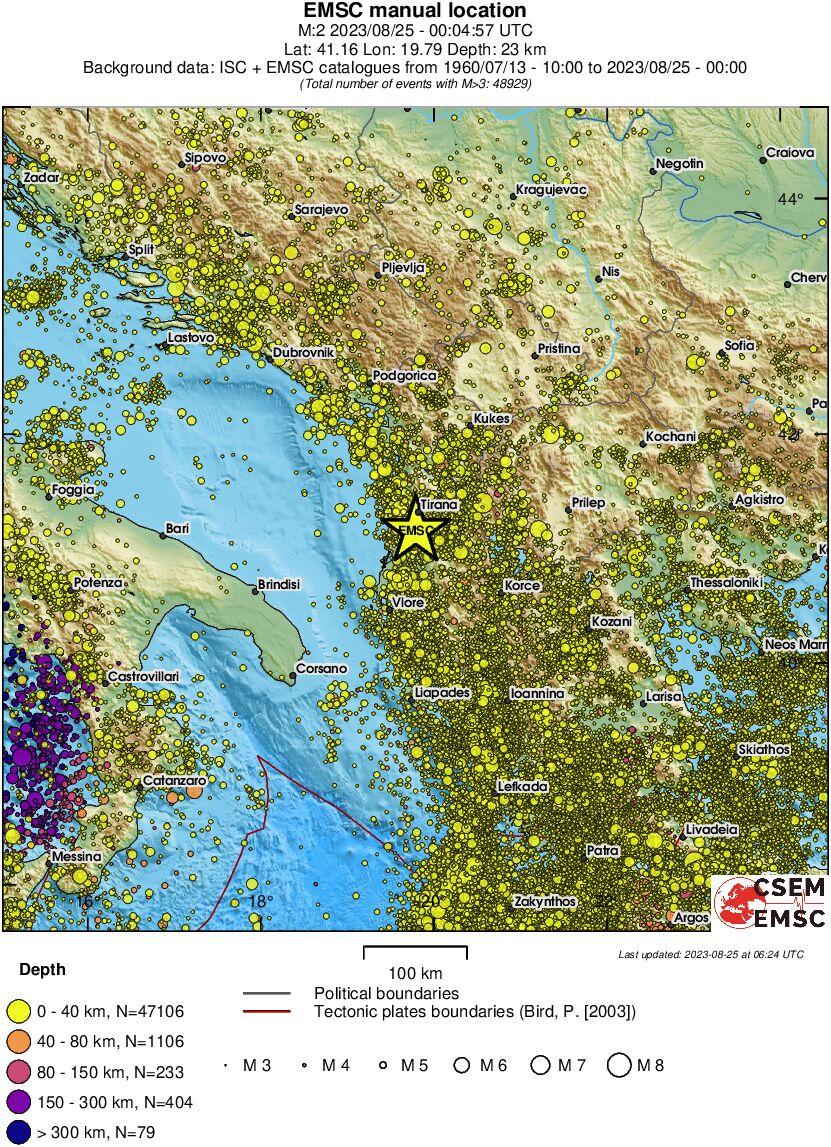 regional historical seismicity
