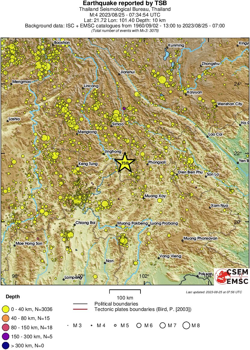 regional historical seismicity