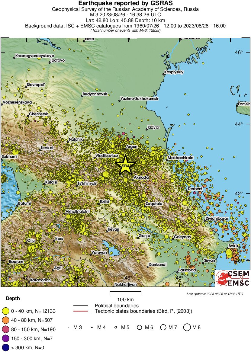 regional historical seismicity