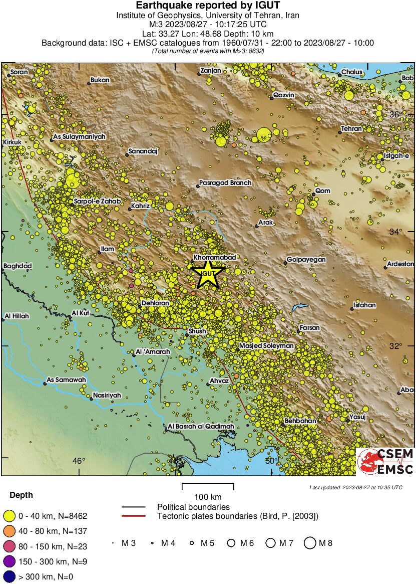 regional historical seismicity