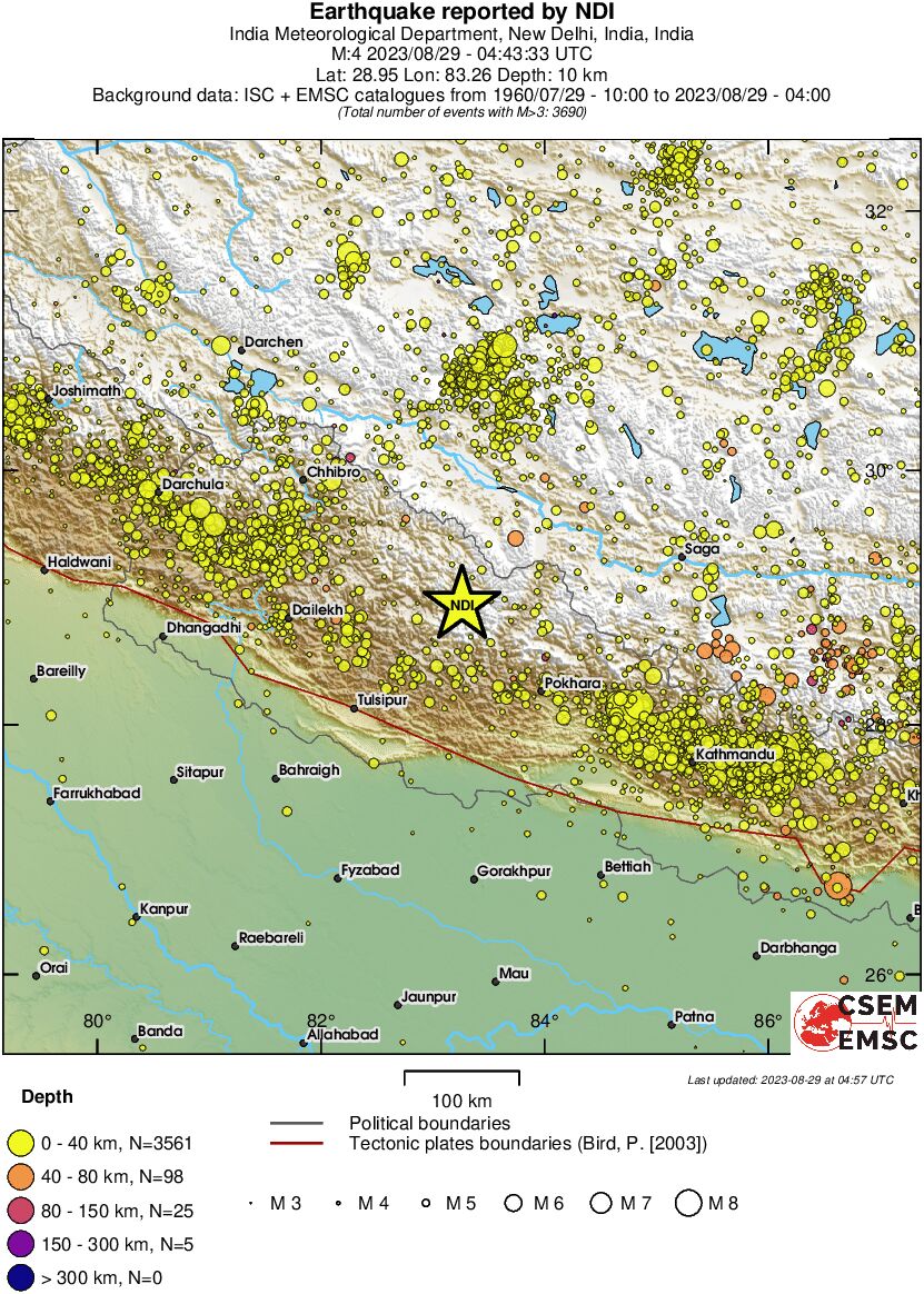 regional historical seismicity