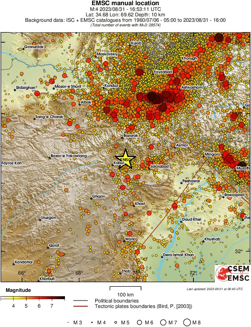 regional magnitude historical seismicity