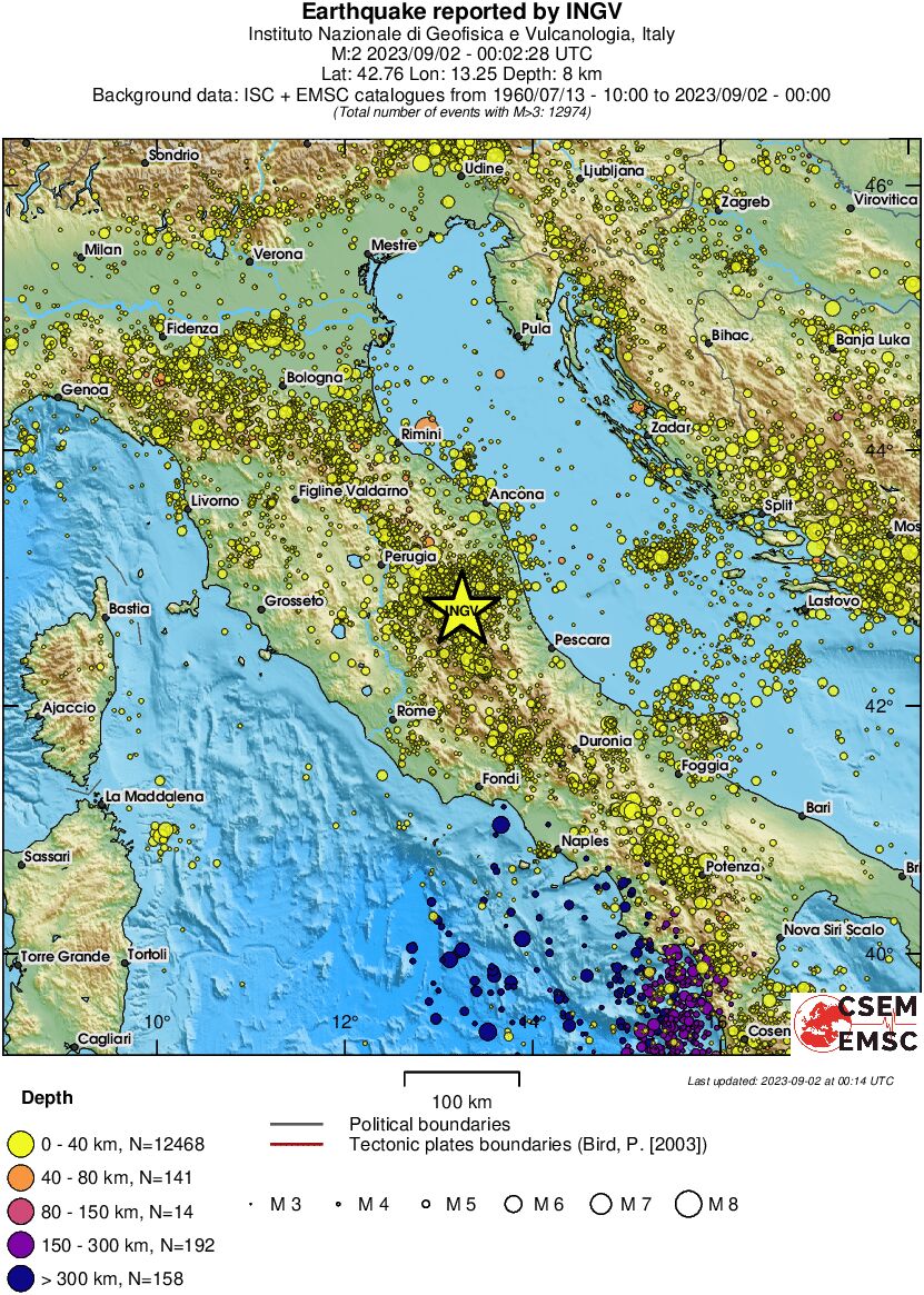 regional historical seismicity