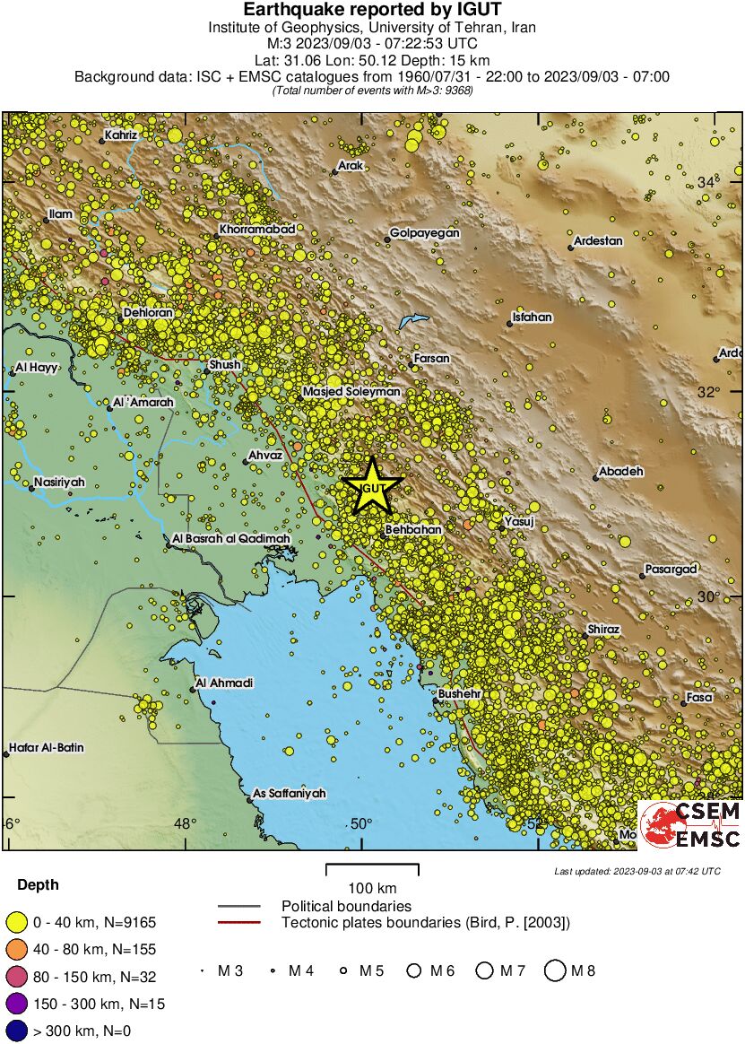 regional historical seismicity