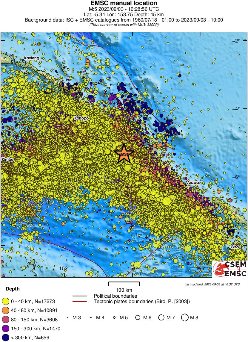 regional historical seismicity