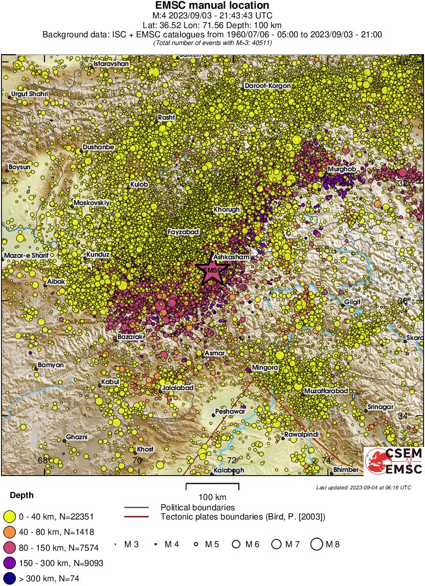 regional historical seismicity
