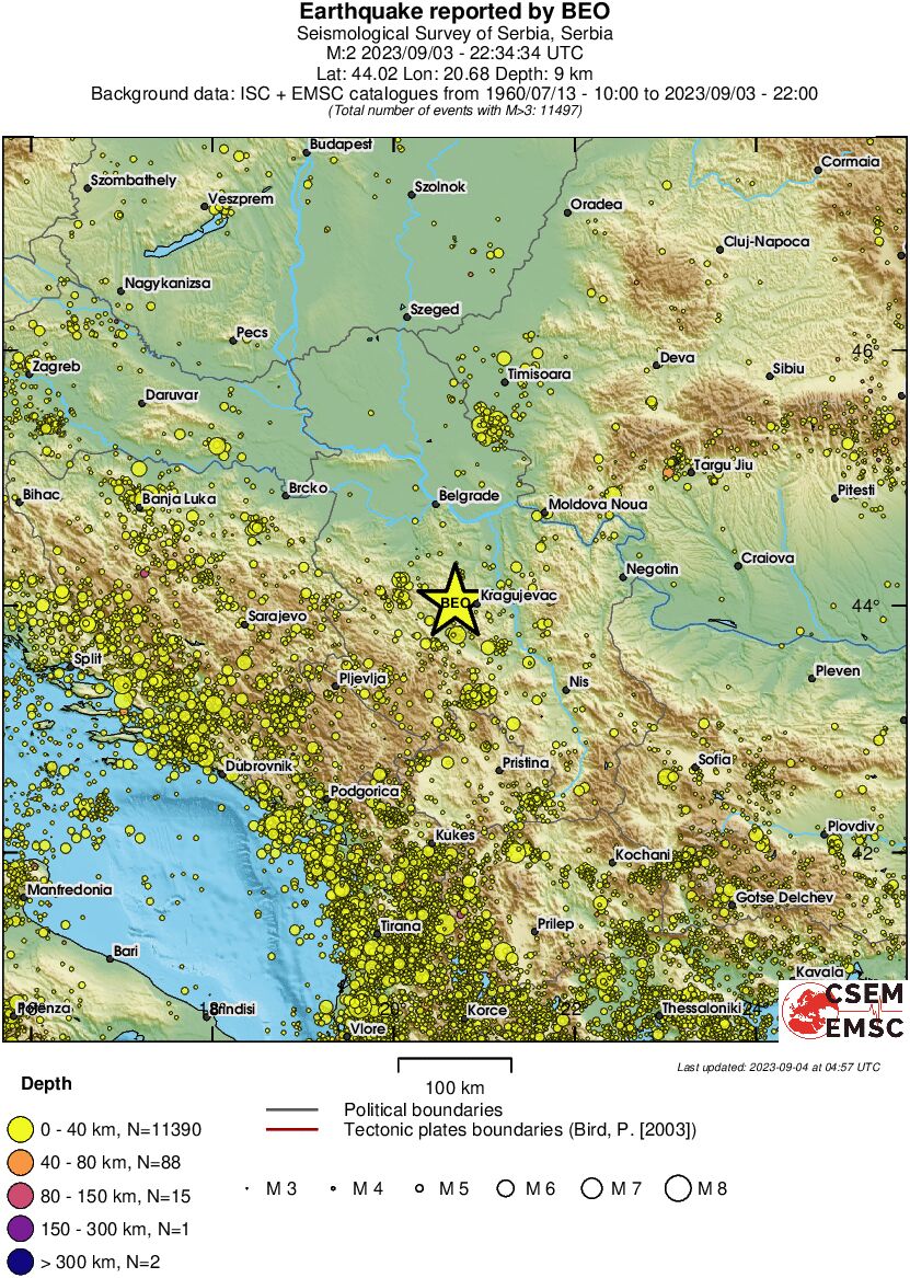 regional historical seismicity