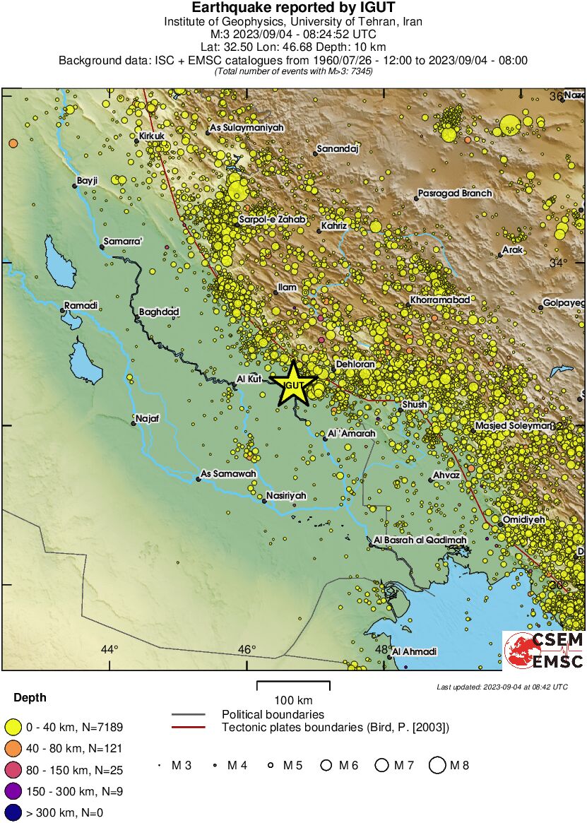 regional historical seismicity