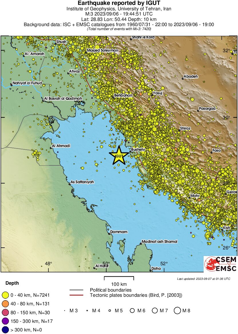 regional historical seismicity