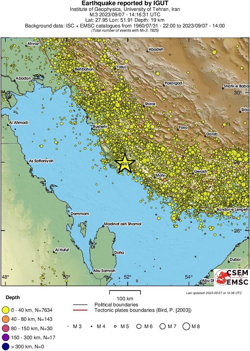 regional historical seismicity
