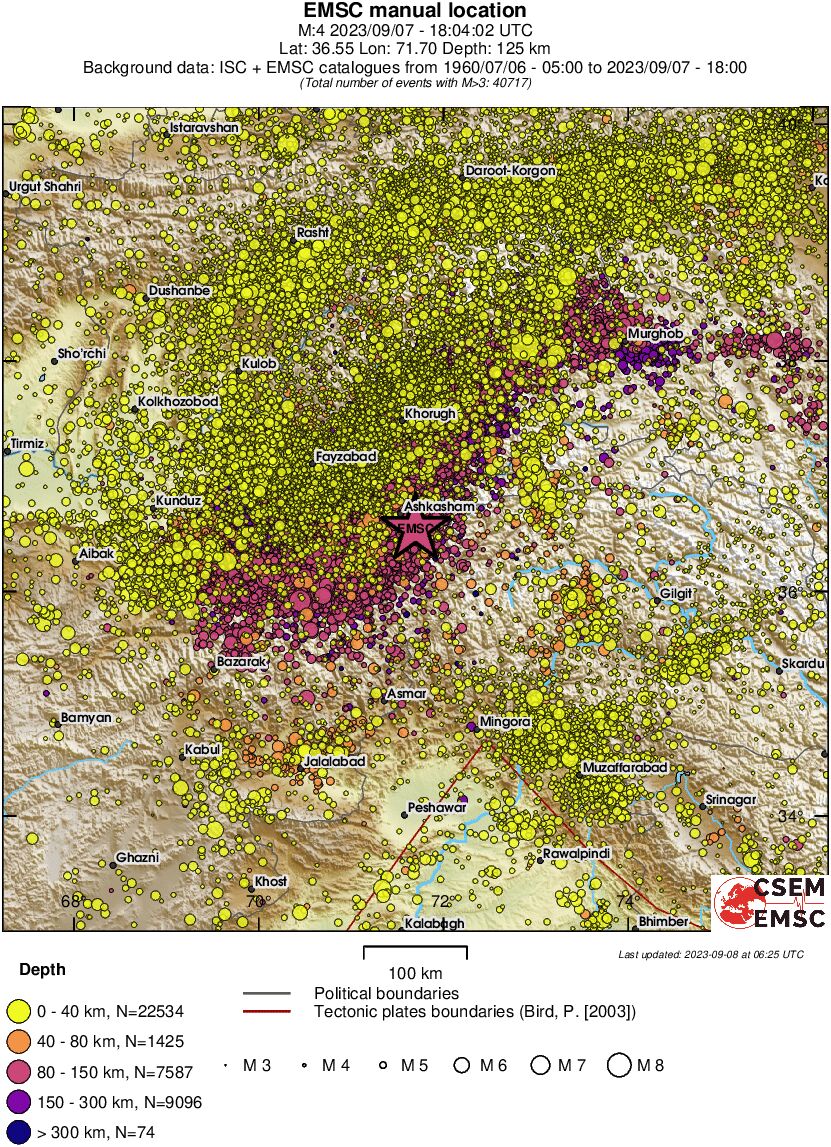 regional historical seismicity