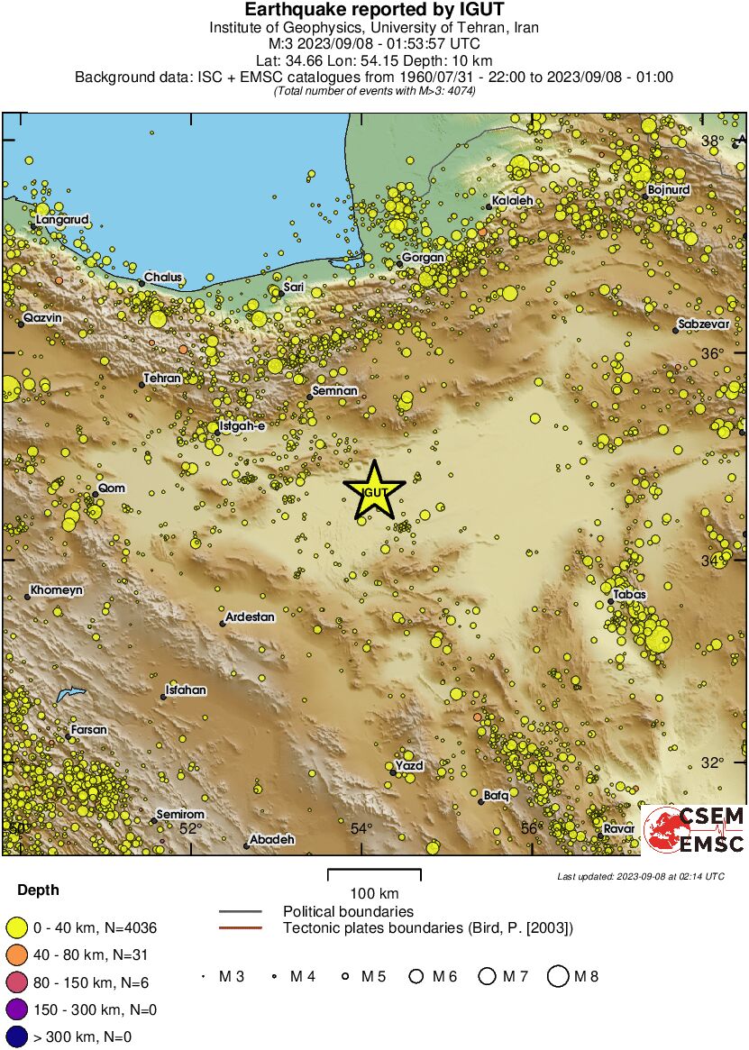 regional historical seismicity