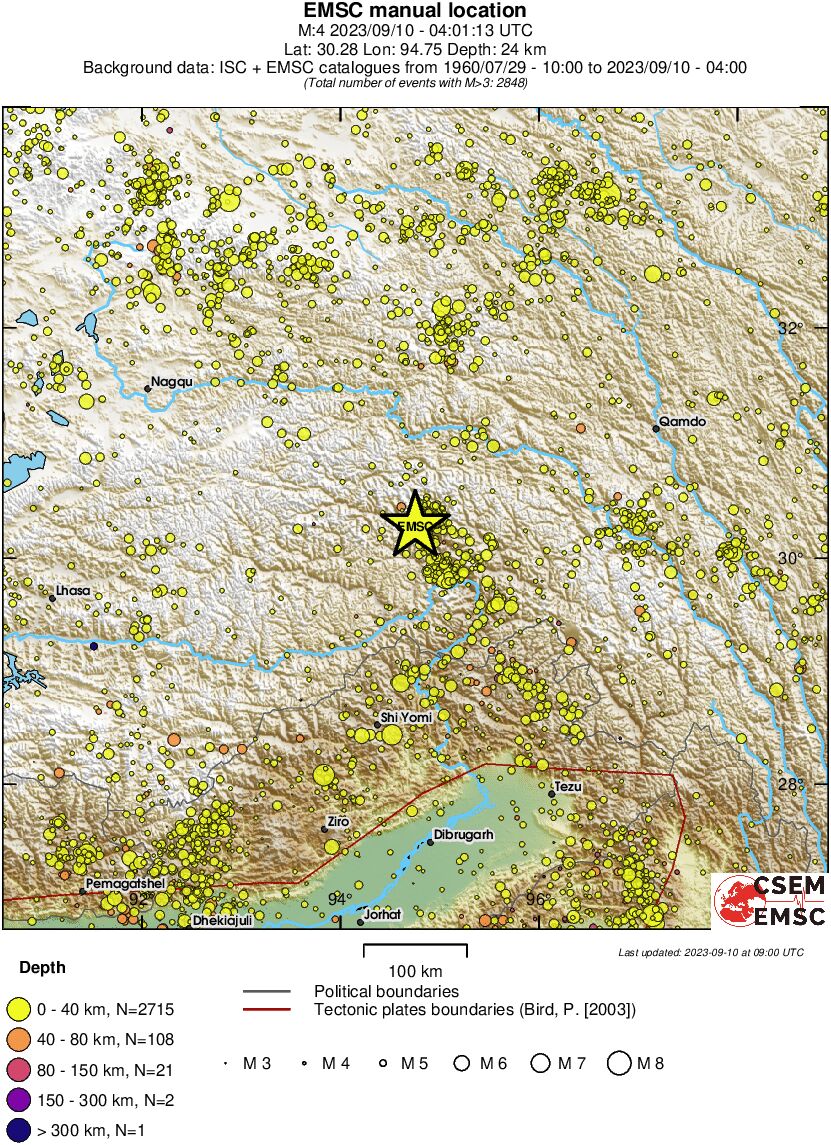 regional historical seismicity